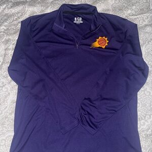 NBA Purple Phoenix Suns Quarter-Zip Pullover with Orange Logo